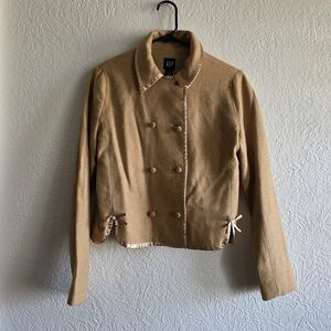 GAP Women's Tan Double-Breasted Blazer